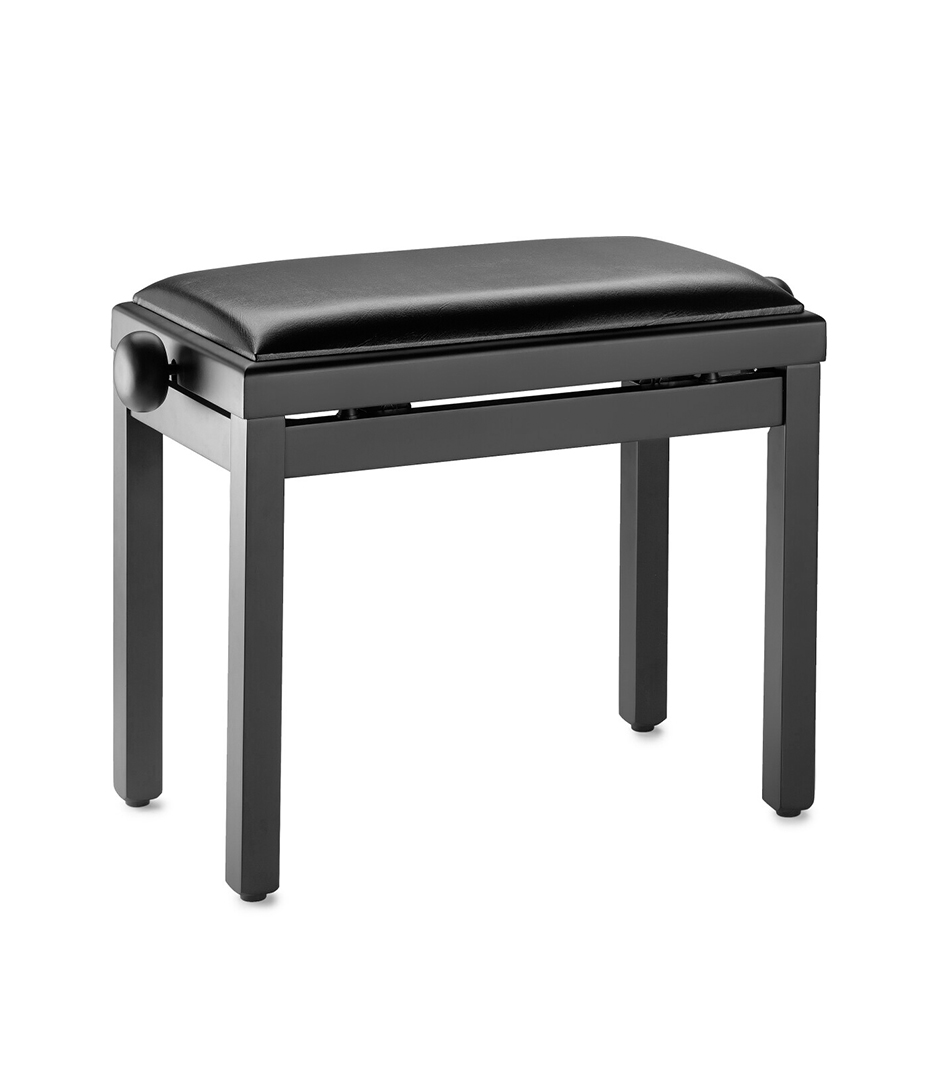 Stagg Matt Black Piano Bench with Black Vinyl Top